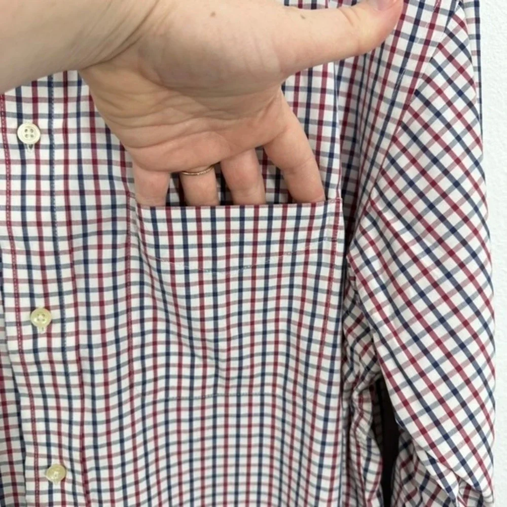 Banana Republic Men's Button Down Shirt Long Sleeve Checkered Plaid Classic Fall